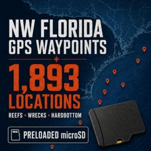 Northwest Florida / Destin Fishing Spots GPS Coordinates – 1,893 Reef, Wreck, Structure & Hardbottom Waypoints on Micro SD