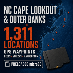 Cape Lookout & Northern Beaches Offshore GPS Waypoints — 1,311 Locations on Micro SD