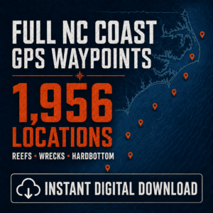 Full North Carolina Coast Offshore GPS Waypoints — 1,956 Locations