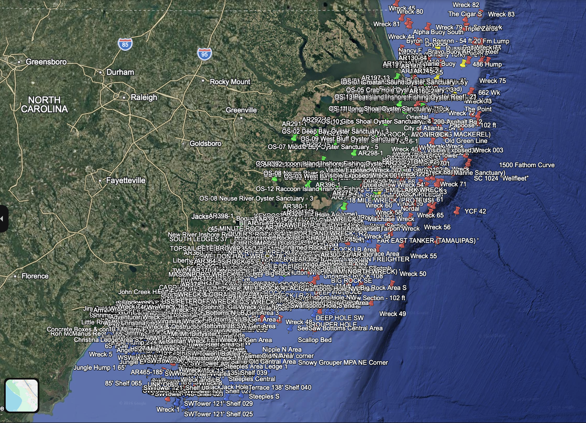 Full North Carolina Coast Offshore GPS Waypoints — 1,956 Locations on Micro SD - Image 8