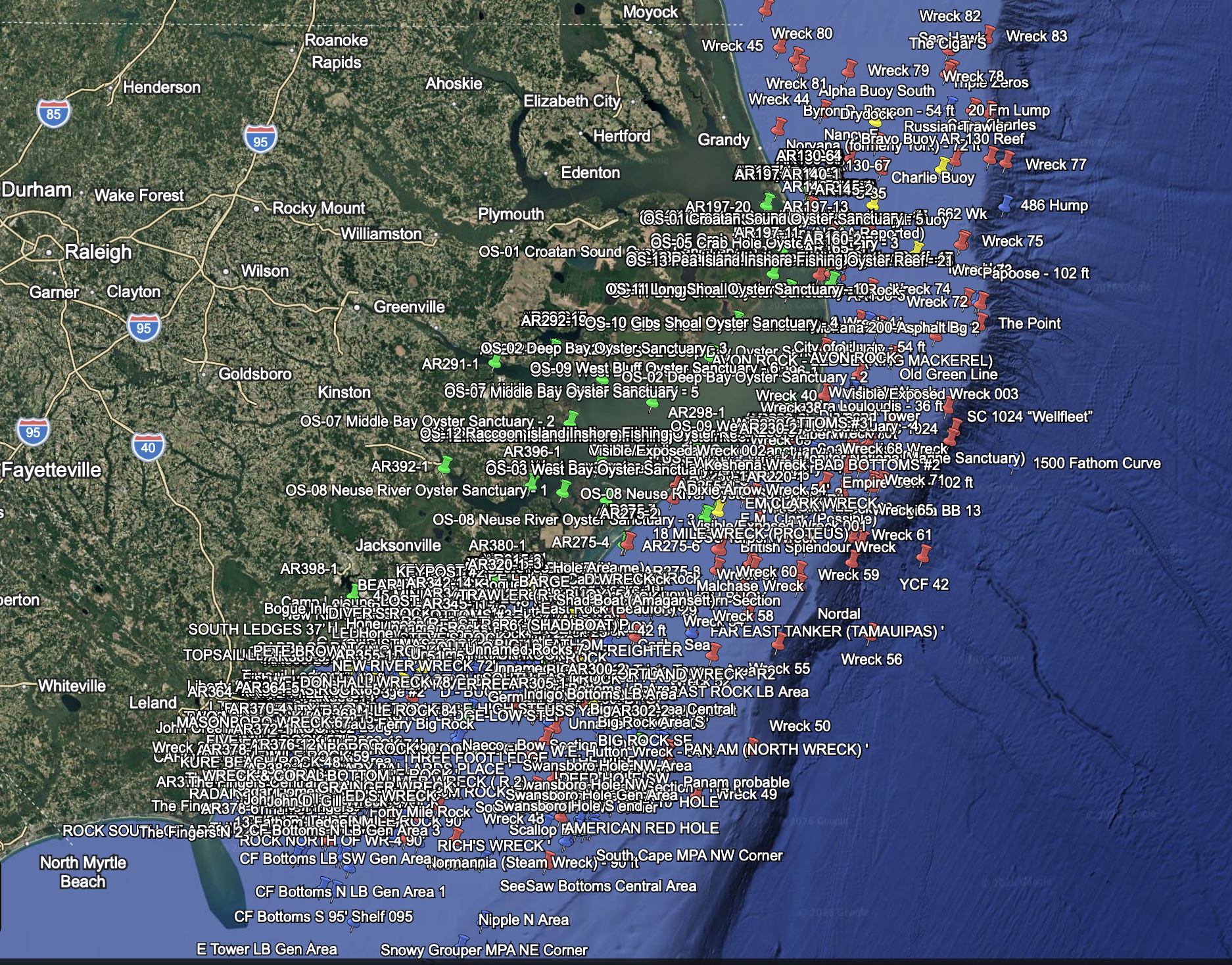 Full North Carolina Coast Offshore GPS Waypoints — 1,956 Locations on Micro SD - Image 5