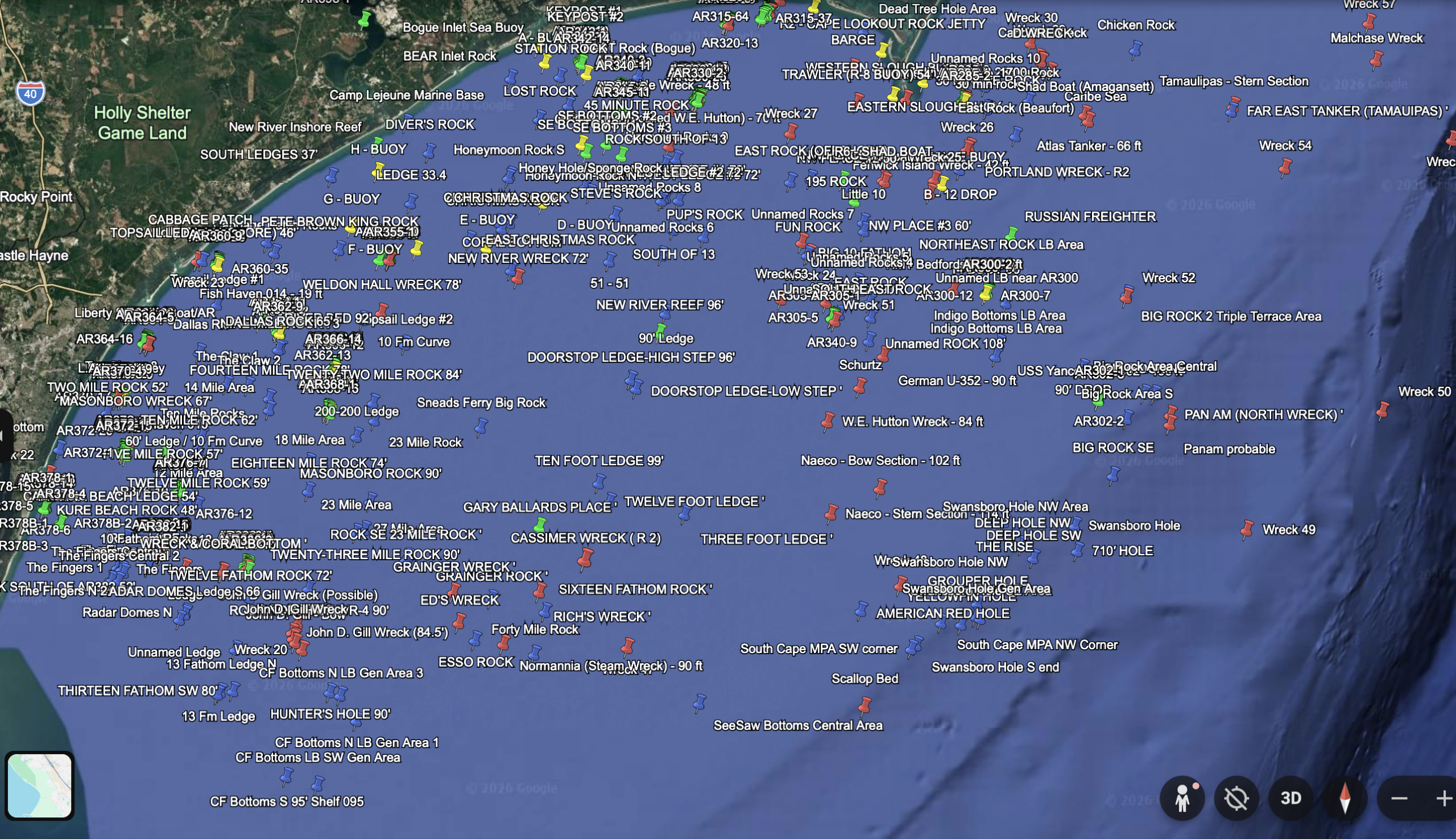 Full North Carolina Coast Offshore GPS Waypoints — 1,956 Locations on Micro SD - Image 4