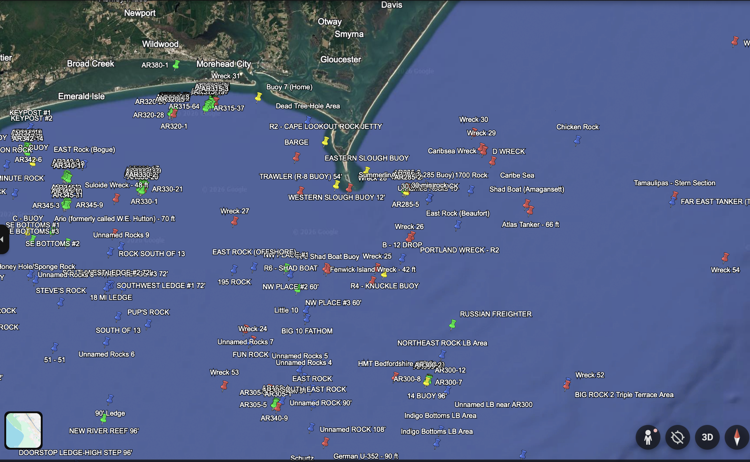 Full North Carolina Coast Offshore GPS Waypoints — 1,956 Locations on Micro SD - Image 7